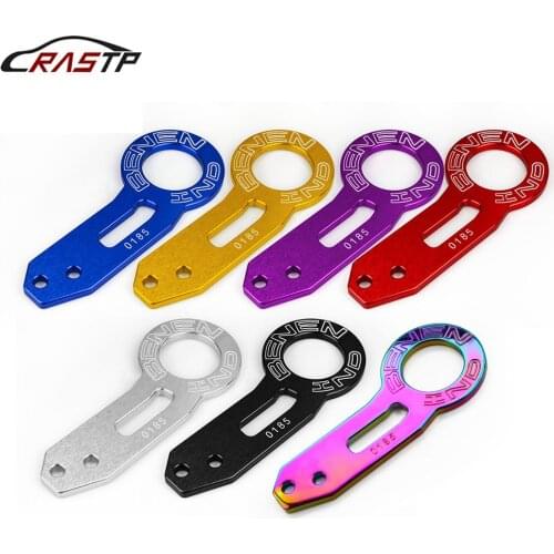 RASTP - Free Shipping Universal Aluminum BENEN Car Rear Tow Hook Set For Most Car Auto Trailer Ring RS-TH002