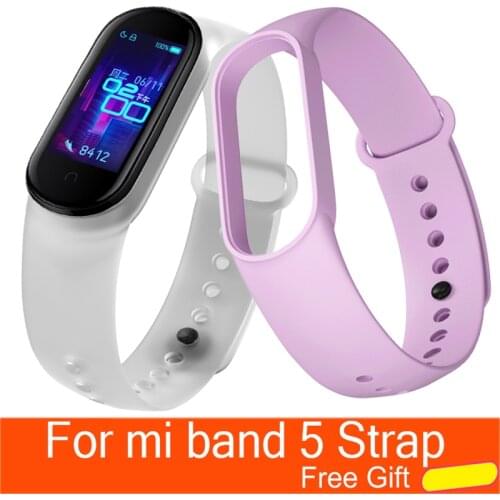 New Arrive Bracelet Strap For Xiaomi Mi Band 5 Wristband Smart Watch Accessories Multicolor Replacement Strap For MI Band 5