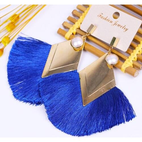Tassel earrings for women boho jewelry 2020 korean vintage big long statement bohemian gold aliexpress dangle drop oversize cc