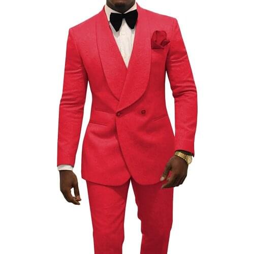 Handsome Groomsmen Embossing Groom Tuxedos Mens Wedding Dress Man Jacket Blazer Prom Dinner (Jacket+Pants+Tie) K90