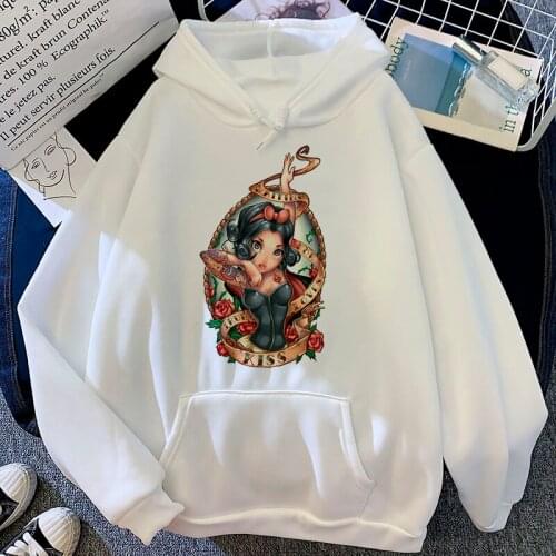 Vogue Disney Princesee Harajuku Aesthetic Hoodie Women Grunge Ullzang Anime Vintage Sweatshirt Korean Style Graphic Hoody Female