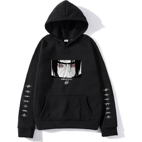 Harajuku Anime Hoodies Fashion Naruto Streetwear itachi Sweatshirt Men Women Spring Autumn Fleece Japanese Hip Hop Pullover Top