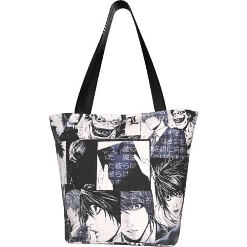 Death Note Polyester outdoor girl handbag, woman shopping bag, shoulder bag, canvas bag, gift bag