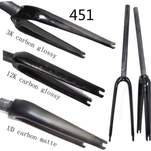 Full Carbon Fiber Bicycle BMX Fork Cycling 20” 451 3K UD Carbon Forks C Brake Bike Parts 3 O.L.D 74mm 100mm