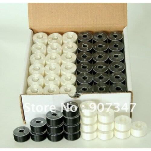144 prewound bobbins for brother machine polyester thread with plastic sides + FREE SHIPPING
