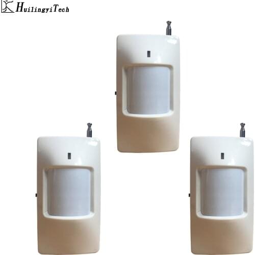 3pcs Wireless Intelligent PIR Motion Sensor Alarm Detector For GSM PSTN Home Burglar Alarm System Security Built-in antenna