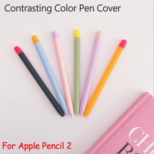 3Pcs/set Pen Nib Case For Apple Pencil 2 Candy Color Tablet Touch Stylus Pen Protective Cover Pouch Portable Soft Silicon Cases