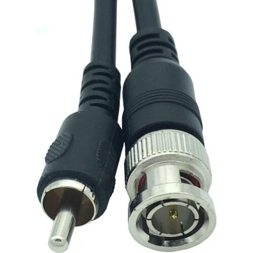 5ft 1.5m BNC Male to RCA Male Jack Coaxial Cable Connector Video Adapter for CCTV Camera system Camera Accessories