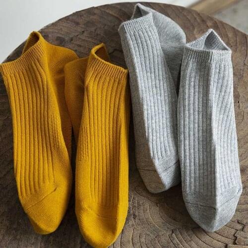 6 pairs Womens Summer Cotton Socks Female Short Socks Harajuku Comfortable Happy Ankle Sock Set casual 5 Pack Solid Color