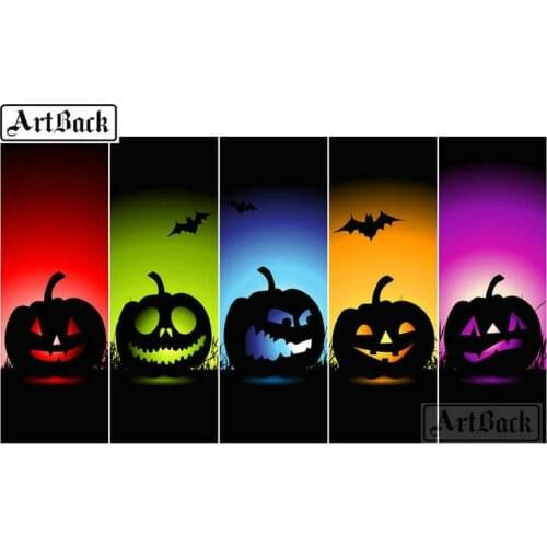 Needlework 5d diy diamond painting cartoon pumpkin full square drill diamond embroidery mosaic cross stitch living room decor