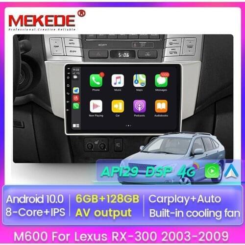8 Core Android 10 4G Car Gps Dvd Player For Lexus Rx330 Rx350 Rx400h 2004-2009 Car Radio Multimedia Navigation Stereo Head Unit