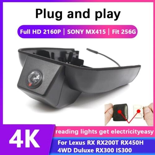 Easy Installation Car DVR Wifi Dash Cam 4K Video Recorder camera For Lexus RX RX200T RX450H 4WD Duluxe RX300 IS300 Full HD 2160P