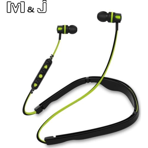 M&J Flex 2 Wireless Headphones Bluetooth Earphone Sports Stereo Bass in-Ear Earbuds Earphones Headset with Mic for Phone TV