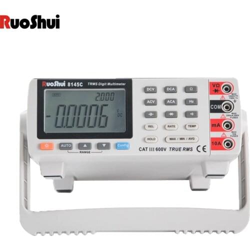 RuoShui 8145C Digital Multimeter Bench Top True RMS 1000V 10A Desktop Multimetro Tester 22000 Counts Volt Amp Ohm Capacitance Hz