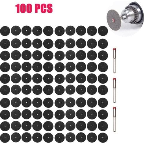 100pcs/set Metal Cutting Disc for Dremel Grinder Rotary Tool Circular Saw Blade Wheel Cutting Sanding with 3pc Mandrel Accessory