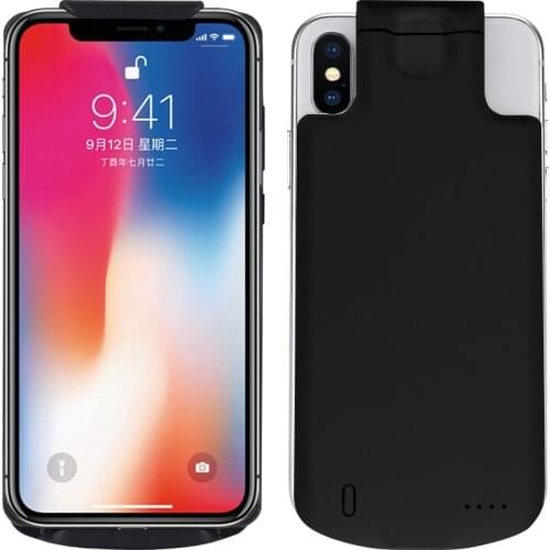 For iPhone 7 8 Plus 11 X XS Max XR 5000mAh universal Adjustable Battery Charger Case Slim Power Bank Case Charging Back Cover