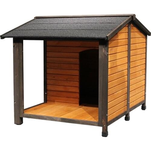 Outdoor Indoor Solid Wood Dog House Anti-Corrosion Rain-Proof LargeMedium and Small Kennel Dog House Removable Washable Villa