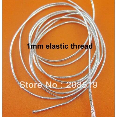 Elastic threads 1mm silver color 120m packing thread elastic string garment accessory