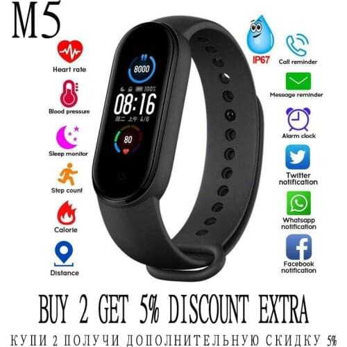 M5 Fitness Smart Watch Band Activity Tracker Heart Rate Blood Pressure Sport Smartwatch Play Music Bracelet Band for IOS TSLM1