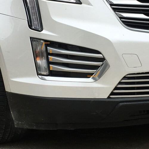 Quality Chromed 6PCS Front Fog Light Molding Protector Trim For Cadillac XT5 2016 2017
