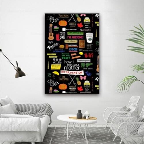 How I Met Your Mother Home Decor Nordic Canvas Painting Wall Art Posters and Prints Decor for Bedroom Dorm Room