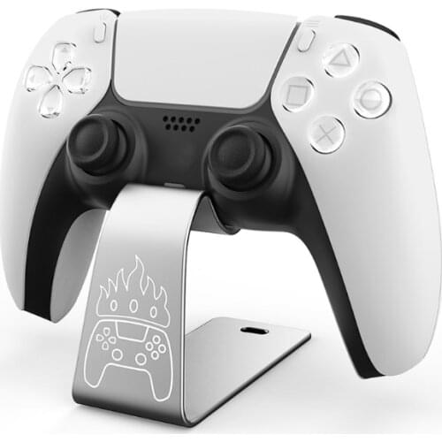24BB Metal Controller Display Stand for PS5 Controller, Gamepad Desk Holder for DualSense Controller with Rubber Pads