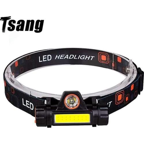 Headlamp USB Rechargeable Hiking Camping Head Lamp Fishing Headlight Flashlight Torch Cycling Light Multi-function Outdoor Tools