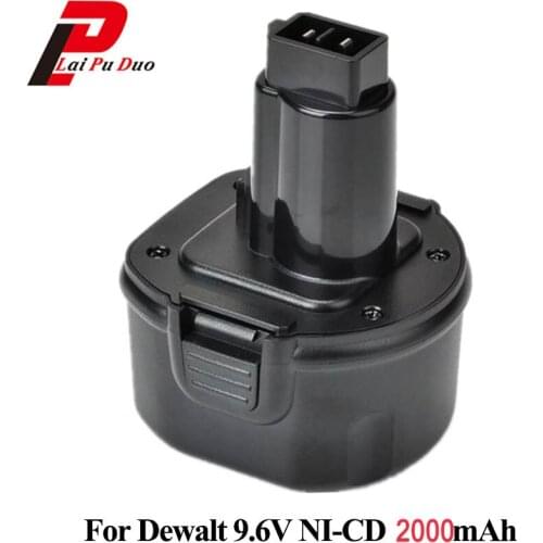 NI-CD Power Tool Replacement Battery 9.6V 2.0Ah For Dewalt Drill:DW9061,DC855KA,DW9062,DC750KA ,DW050K,DW955K,DW902, DW926K-2