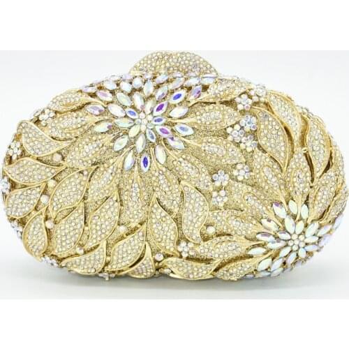 New Ladies Evening Bags Wedding Party Chain Shoulder Bag Diamonds Rhinestones Womens Pouch Evening Bags Womens Bags Handbags