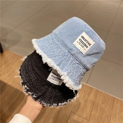 New Washed Cowboy Fishermans Hat Women Outdoor Sun Hat Four Seasons Section Lovers Fashion Wild Bucket Hats Casquette