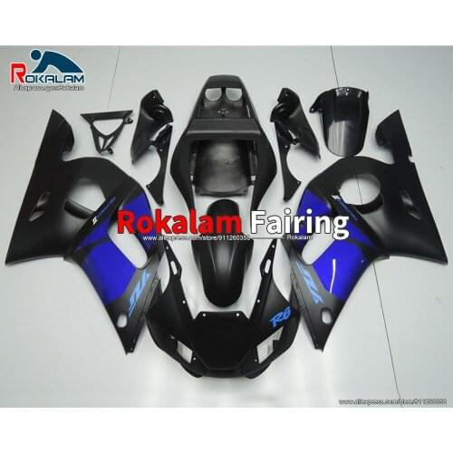 Fairing Shells For Yamaha R6 1998 1999 2000 2001 2002 YZF600 98 99 00 01 02 Black Blue Motorcycle Cowling (Injection Molding)