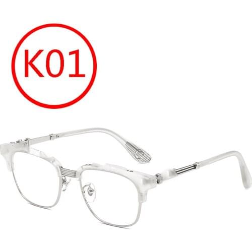 K01 Anti blue light glasses fashion accessories retro titanium alloy plate spectacle frame myopia spectacle frame