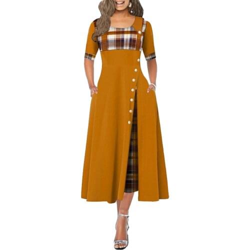 Модные платья в клетку ODFVEBX China At AliExpress