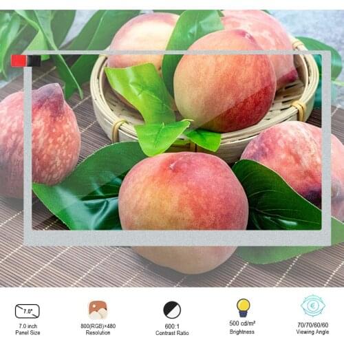 Original 7 Inch LVDS LCD screen G0070Y2-L01 Resolution 800*480 Brightness 500 Contrast 600:1