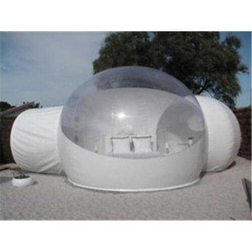 Popular Inflatable Double Rooms Bubble Tent 4M 5M Bubble Dome House With Toilet Outdoor Inflatable Bubble Tree Igloo Tent Clear