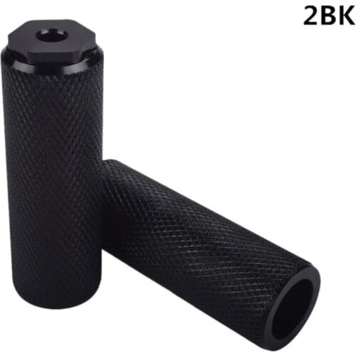 1 pair Mountain Bike Bicycle Axle Pedal Alloy Foot Stunt Pegs Cylinder Black MTB Bike Pedal Anti-Slip Front Rear Axle Foot Pick