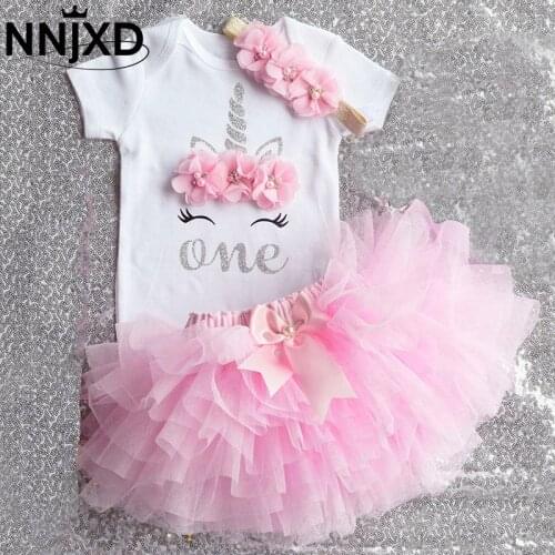 Newborn Girl Dress for Baby Girl 1 Year Birthday Dress Fashion Cute Unicorn Princess Baby Dress Infant Clothing Toddler Dresses