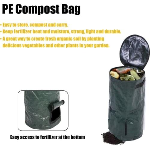 Ferment Waste Disposal Garden Supplies Trash Can Yard Home Large Capacity Foldable Compost Bag Kitchen PE Portable Grow