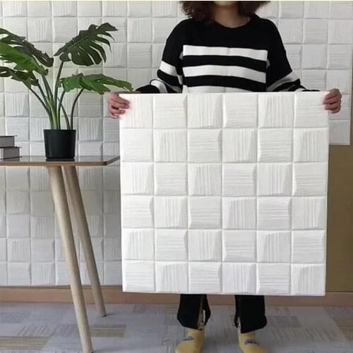 Self-adhesive wallpaper 3D stereo wall stickers foam bedroom living room ceiling ceiling wallpaper roof decoration waterproof an