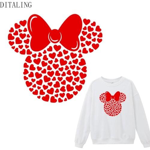 Cute Love Patch For Clothing Fashion Girl Iron On Transfers Sticker DIY Washable Kids T-Shirts Tops Patches Appliqued On Clothes