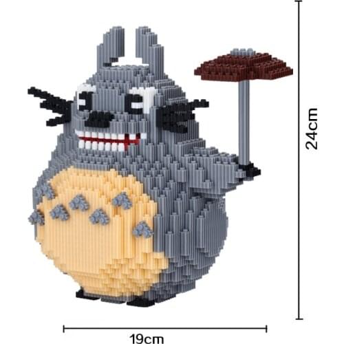 XIZAI Connection Building blocks Cartoon Model Toy Big size Totoro Auction Figures Totoro bus Children Toys Kids brinquedos