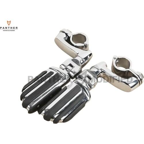 Universal 1 1/4" 32mm Chrome Motorcycle FootPeg Foot Rest Moto Foot Pegs case for Kawasaki Honda Suzuki Yamaha Kawasaki