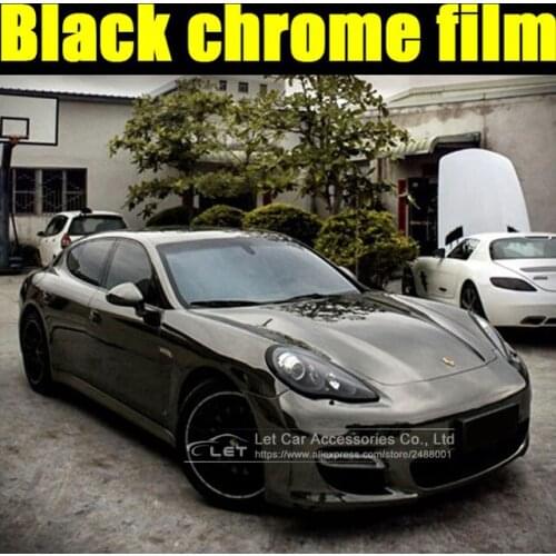 The newest High stretchable Waterproof UV Protected Black Chrome Mirror Vinyl Wrap Sheet Roll Film Car Sticker Decal Sheet
