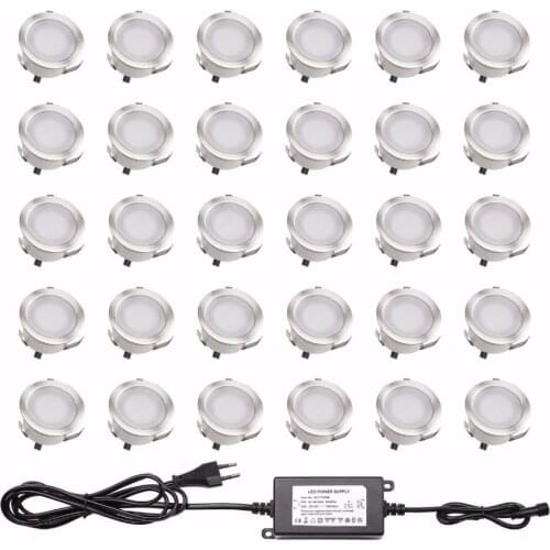 Recessed Floor Stair Light Underground Lamp LED Deck Lights IP67 Outdoor lighting Garden Landscape Luminaire 30pcs/set B105-30