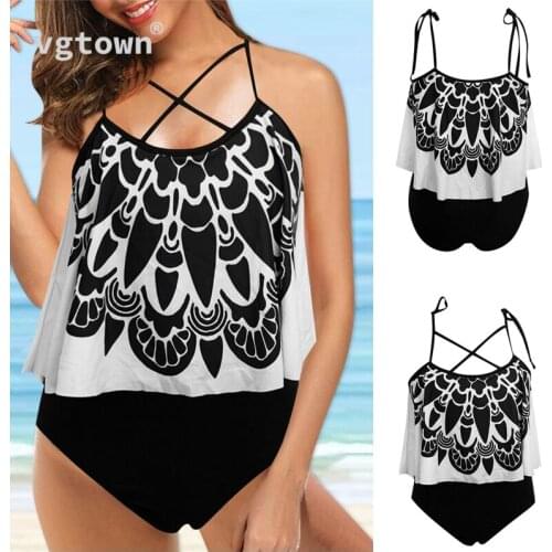 Woman Plus Size 5XL Swimsuit High Waist Bikini Big Women Bathing Suits Floral Vintage Female Sexy Bather Swimwear