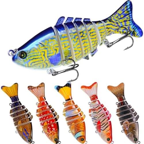 1pcs 10cm 15.5g Wobbler Pike Fishing Lure Multi Jointed Sections Crankbait Artificial Hard Bait Swimbait Fake Fish Fishing Tools