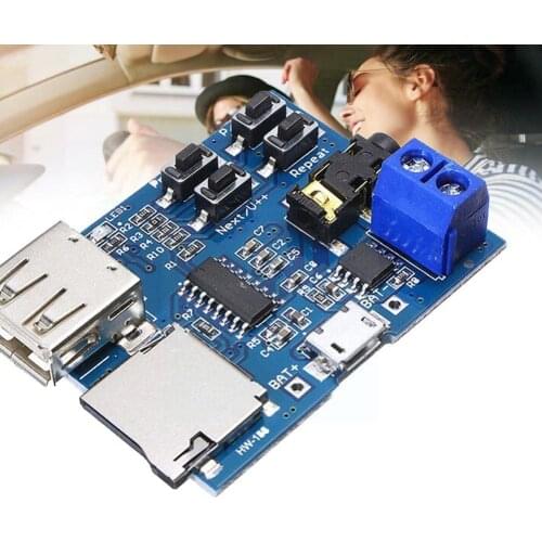 1 Pcs Support TF Card U Disk MP3 Format Decoder Board Lossless Player Board Amplifier Decoder Decoding Mp3 Audio Module N0E9