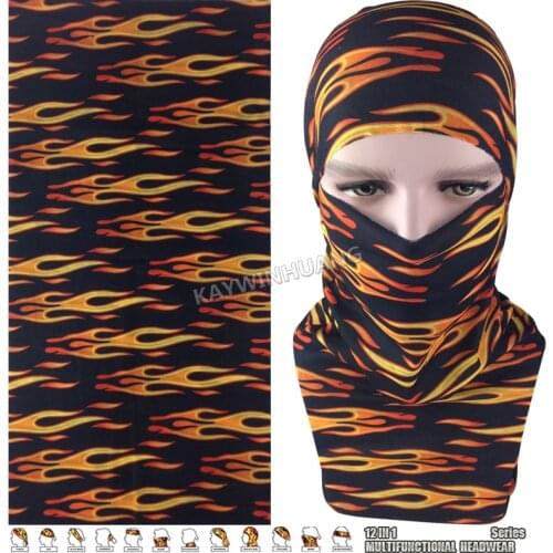 EXPRESS SHIPPING 100pcs/lot (Mix Model OK) Classical Flames Microfiber Multifunctional Seamless Tube Headwear For Cycling Sports