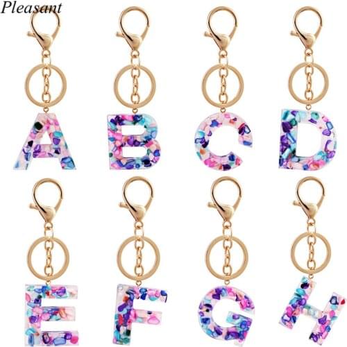 26pcs/set Creative 26 Letter Color Keychain Fashion Bag Key Couple Pendant Gift Wholesale Free Shipping