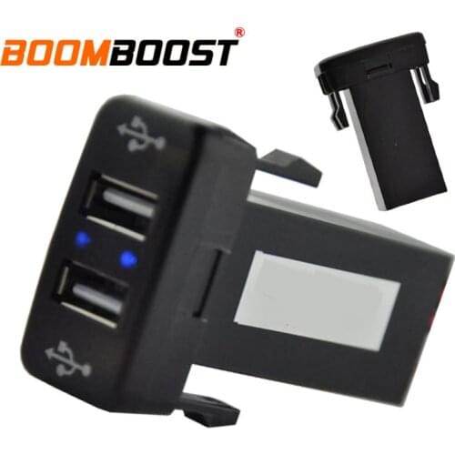 ABS Dual USB Car Charger Socket Dashboard 12V 2.1A Phone Charger Interface Socket Car Charger Use for Suzuki